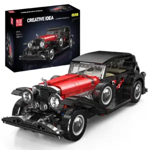 MOULD KING 10114 Vintage Cabrio Oldtimer Rot/Schwarz | 1308 Teile