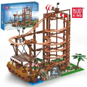 MOULD KING 11013 Double Helix Achterbahn motorisiert | 2174 Teile
