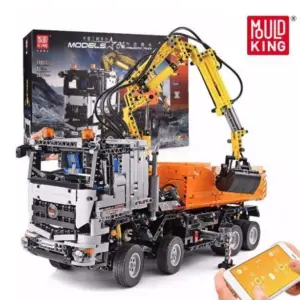 MOULD KING 19007 2-in-1 RC Pneumatik-LKW mit Kran | 2970 Teile