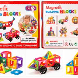 Magnetic Building Blocks | Magnetbausteine | Buntes Konstruktionsspielzeug ab 3 Jahren